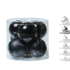 Christbaumkugel Weihnachtskugel Glas D: 8cm Glänzend Matt Schwarz 6er Set 13 Christbaumkugel Weihnachtskugel Glas D: 8cm Glänzend Matt Schwarz 6er Set -VIDAXL Store 36d2853a 82cc 491b 86af 7b1703d888e8