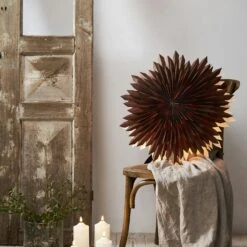 Papierstern Eisblume Weihnachtsstern Faltstern 50cm Dekostern Leuchtstern Braun -VIDAXL Store 3730f8fe 9874 45d6 b18b 0d666e71e1aa