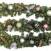 Tarrington House Girlande Frosted Wonderland, PVC, 2.7 M Lang, Dekoriert Mit Kugeln, Zapfen Und Schleifen