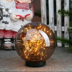 LED Kugel Mit Drahtlichterkette Gartenleuchte Stehend Rauchglasoptik 25cm Außen -VIDAXL Store 39fa9bf7 168b 4af3 9821 8ff21c1d576e