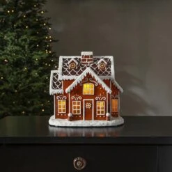 LED Lebkuchenhaus Knusperhäuschen Weihnachtshaus Deko Beleuchtet Timer Braun -VIDAXL Store 3b8658e6 85ce 496d 8fc3 dc0e22c6361a