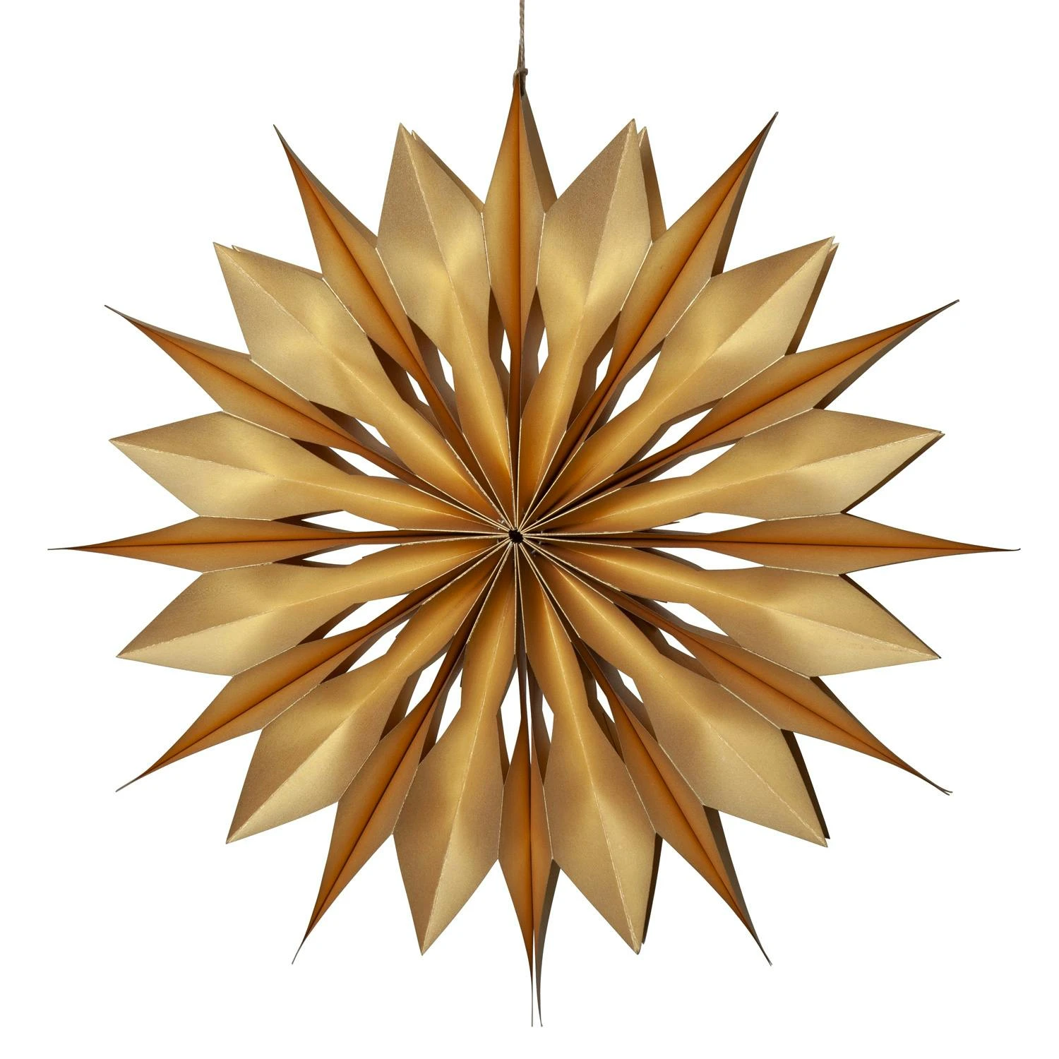 Papierstern Melli Weihnachtsstern Faltstern Mit Lichterkette Hängend 45cm Gold 7 Papierstern Melli Weihnachtsstern Faltstern Mit Lichterkette Hängend 45cm Gold – Bild 7
