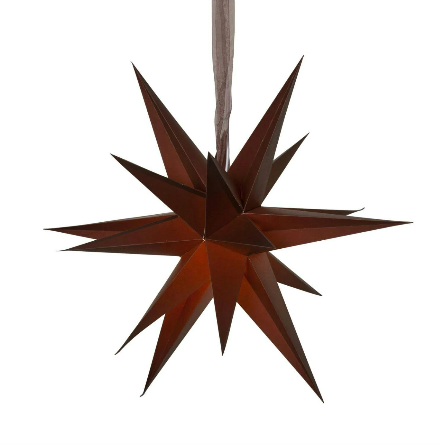 Papierstern December 3D Stern Mit Band Weihnachtsstern Faltstern D: 45cm Rot 4 Papierstern December 3D Stern Mit Band Weihnachtsstern Faltstern D: 45cm Rot – Bild 4