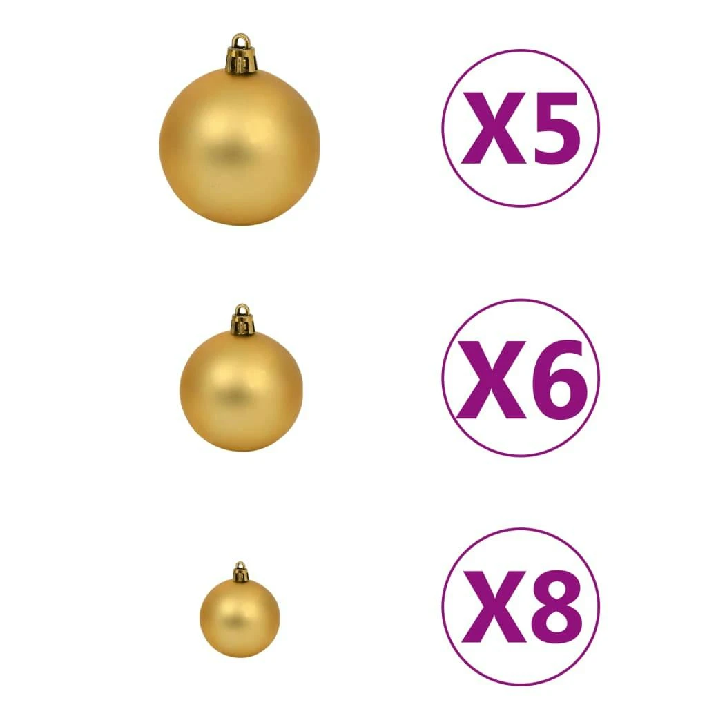 VIDAXL Weihnachtsbaum Schlank Mit LEDs & Kugeln Silbern 120 Cm 6 VIDAXL Weihnachtsbaum Schlank Mit LEDs & Kugeln Silbern 120 Cm – Bild 6