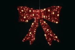 Tarrington House Schleife, Metall/PVC/Kupfer, 59 X 8.5 X 59 Cm, 160 LED, 3.6 W, Rot/ Warmweiß -VIDAXL Store 3f06efdc 588a 4b0e 998d 5efb44af335c