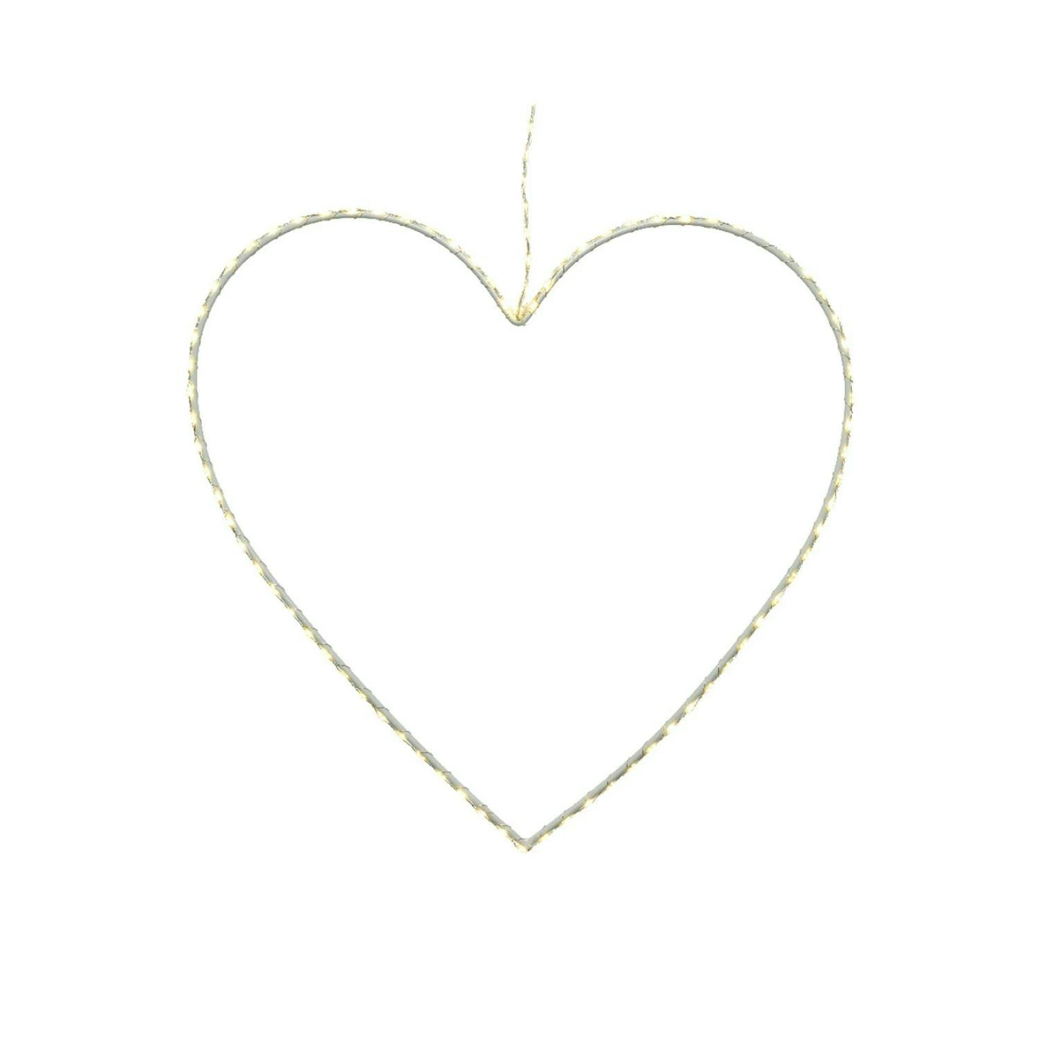 LED Herz Metallherz Mit Drahtlichterkette 120LED Leuchtherz Hängend D: 38cm 2 LED Herz Metallherz Mit Drahtlichterkette 120LED Leuchtherz Hängend D: 38cm – Bild 2