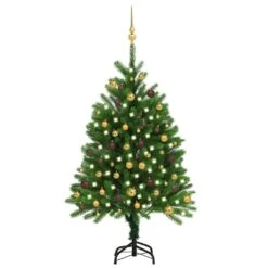 VIDAXL Künstlicher Weihnachtsbaum Mit LEDs & Kugeln Grün 120 Cm PVC -VIDAXL Store 4065995c 6f79 4c27 b970 b92cecd92195 3
