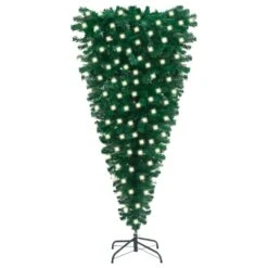 VIDAXL Künstlicher Weihnachtsbaum Kopfüber Mit LEDs Grün 180 Cm