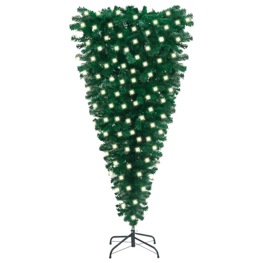 VIDAXL Künstlicher Weihnachtsbaum Kopfüber Mit LEDs Grün 180 Cm 1 VIDAXL Künstlicher Weihnachtsbaum Kopfüber Mit LEDs Grün 180 Cm