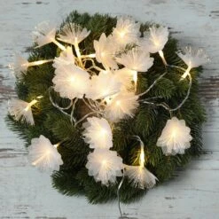 LED Lichterkette Blume 20 Leuchtende Fiberglas Blumen Trafo L: 3,72m Transparent -VIDAXL Store 4162cfcd ef2c 4bbf 961e 71ee47b2674a