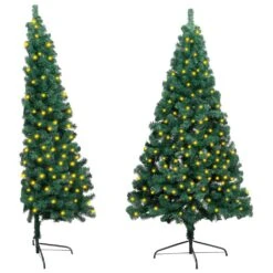 VIDAXL Künstlicher Weihnachtsbaum Mit LEDs & Ständer Rot 150 Cm PVC -VIDAXL Store 42d4b1b2 1293 4a84 a2f4 8f00da20ab38