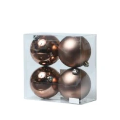 Christbaumkugel Weihnachtskugel Bruchfest Glänzend Matt Champagner D: 10cm 4St. -VIDAXL Store 432692f7 aade 4618 9f6c 11bb8a0a847b 4