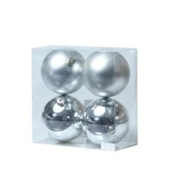 Christbaumkugel Weihnachtskugel Bruchfest Glänzend Matt Schwarz D: 10cm 4St. -VIDAXL Store 499d3323 c011 491d afef 90ff8bfe4abb 2