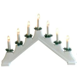 Adventsleuchter Lichterbogen Kerzenbrücke Mit 7 Lichtern Weiß