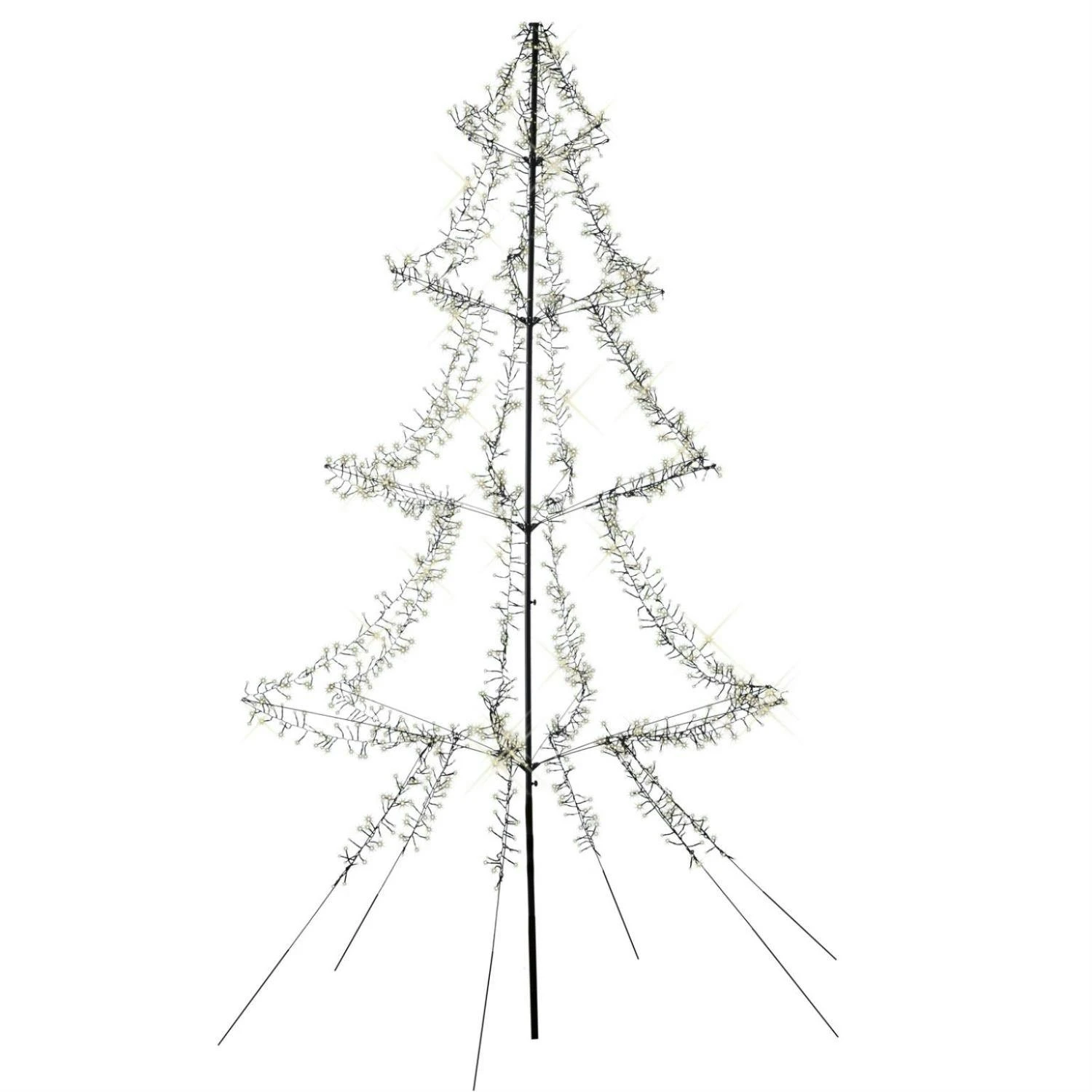 LED Leuchtbaum Weihnachtsbaum Dimmbar H: 3m Timer Aufklappbar Außen Vorgarten 3 LED Leuchtbaum Weihnachtsbaum Dimmbar H: 3m Timer Aufklappbar Außen Vorgarten – Bild 3