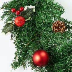 Tectake Weihnachtsgirlande Naturgetreu Mit Kugeln Und Tannenzapfen 2,7m - Rot/grün - 403315 -VIDAXL Store 4c090c89 f944 4241 a563 3263cd0c5908