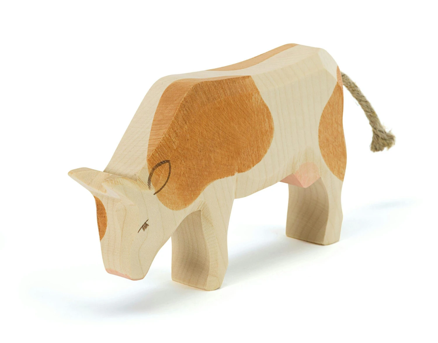 Ostheimer Holzfigur Kuh Braun Fressend 1 Ostheimer Holzfigur Kuh Braun Fressend