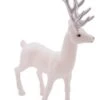 Hirsch, Samt, Weiß / Silber, 15 X 5 X 23 Cm, "Germany", Handgefertigt