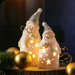 LED Weihnachtsmann Weihnachtsfigur Brille Glitzernde Mütze H: 19,5cm Weiß Gold 13 LED Weihnachtsmann Weihnachtsfigur Brille Glitzernde Mütze H: 19,5cm Weiß Gold -VIDAXL Store 4ee98c70 0d41 4aca 9ba2 c68f53b9a908