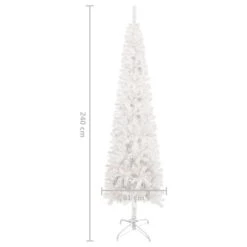 VIDAXL Weihnachtsbaum Schlank Mit LEDs Weiß 240 Cm 12 VIDAXL Weihnachtsbaum Schlank Mit LEDs Weiß 240 Cm -VIDAXL Store 4f1786f2 fe12 4220 a37f 320c163d59f0