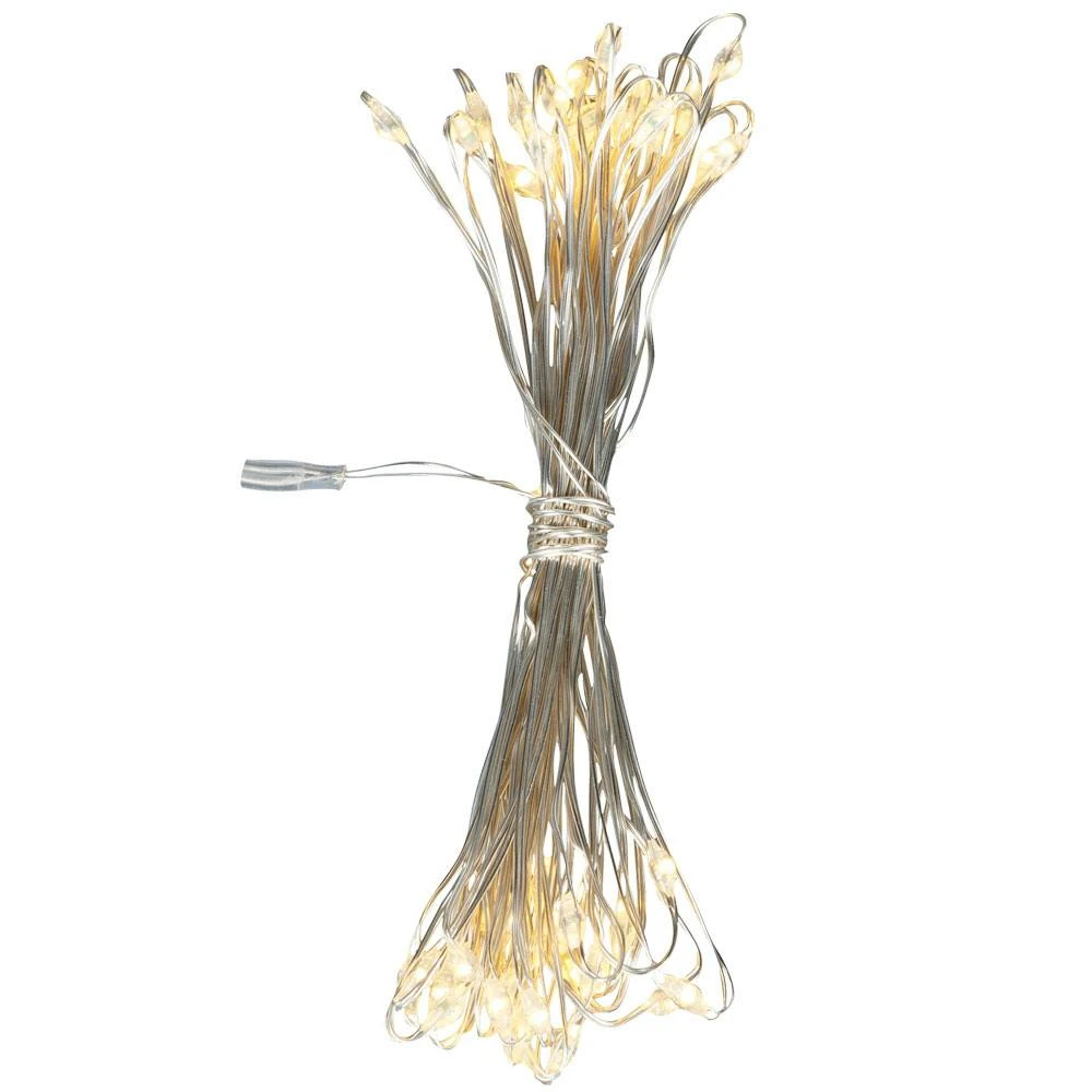 50x LED Lichter Kette Weihnachts Deko Beleuchtung Kupfer X-MAS Advents Lampe Silber Globo 29950-50 4 50x LED Lichter Kette Weihnachts Deko Beleuchtung Kupfer X-MAS Advents Lampe Silber Globo 29950-50 – Bild 4