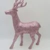Tarrington House Rentier, Kunststoff, 31 X 15 X 45 Cm, Glitter Und Pailletten, Freistehend, Pfirsich