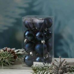 Christbaumkugel Weihnachtskugel Bruchfest D: 4cm Glänzend Matt Dunkelblau 16St. -VIDAXL Store 51ab9b94 94ed 494e af64 daa8654cd5e7