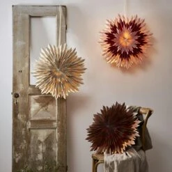 Papierstern Eisblume Weihnachtsstern Faltstern 50cm Dekostern Leuchtstern Braun -VIDAXL Store 51d15d26 c23e 4b8a a48d 86761e88eff8