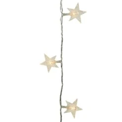 LED Lichterkette Sterne 100 LED Trafo Weihnachten Deko 9,9m Transparent Innen