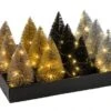 LED-Tanne, Silber, Polyresin, 7 X 13 Cm, Handgefertigt, *Germany*