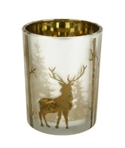 Tarrington House Windlicht, Glas, 11 X 11 X 14 Cm, Gold -VIDAXL Store 565e66fd 1855 4408 befc 365b2a188c22 3