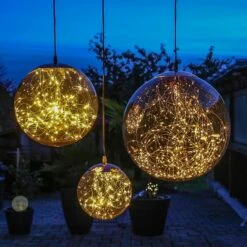 LED Kugelleuchte Deko Kugel Mit Drahtlichterkette Hängeleuchte D: 30cm Für Außen -VIDAXL Store 59ab51a1 d1b7 4d80 9ecd 3d0ee916d35d