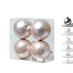 Christbaumkugel Weihnachtskugel Bruchfest Glänzend Matt Puderrosa D: 10cm 4St. -VIDAXL Store 5c1e7fa7 b0e8 488d 800f cefbe8e38448