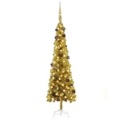 VIDAXL Weihnachtsbaum Schlank Mit LEDs & Kugeln Rot 180 Cm -VIDAXL Store 5de9ef0b 8390 4b27 a8e3 41c23660de5e 1