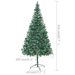 VIDAXL Künstlicher Weihnachtsbaum Mit LEDs & Zapfen 210 Cm -VIDAXL Store 5eaf407f c482 47fb bc8d 1b608c27de4a
