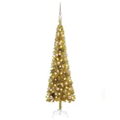 VIDAXL Weihnachtsbaum Schlank Mit LEDs Golden 120 Cm -VIDAXL Store 5eba81d9 6d16 4091 a16b 1e700c758ba2