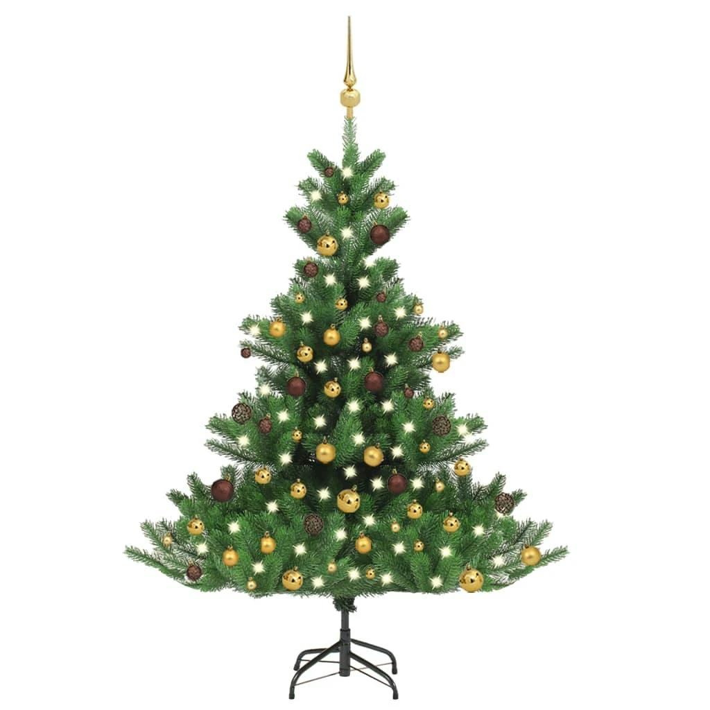 VIDAXL Künstlicher Weihnachtsbaum Mit LEDs & Kugeln Grün 120 Cm 3 VIDAXL Künstlicher Weihnachtsbaum Mit LEDs & Kugeln Grün 120 Cm – Bild 3