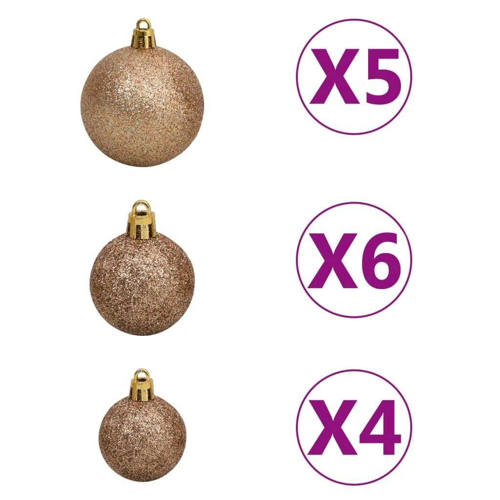 VIDAXL Künstlicher Eck-Weihnachtsbaum LEDs & Kugeln Grün 240 Cm PVC 7 VIDAXL Künstlicher Eck-Weihnachtsbaum LEDs & Kugeln Grün 240 Cm PVC – Bild 7
