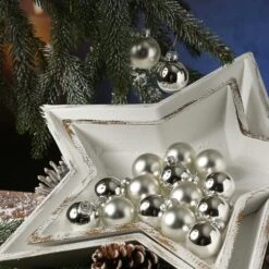 Christbaumkugel Weihnachtskugel Glas D: 3,5cm Glänzend Und Matt Silber 16er Set -VIDAXL Store 60a3f0c1 9fe1 4fe3 ace5 630de99465e4