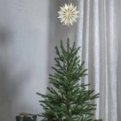 LED Baumspitze Papierstern Melli Tannenbaumspitze Beleuchtet H: 43cm Weiß -VIDAXL Store 60dc9e9b 9fba 4dc9 bca0 ea9cf5ffe93d