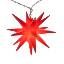 LED Lichterkette 3D Sterne Deko Für Außen Balkon 8 Mini Sterne Weterfest Rot -VIDAXL Store 618e0c84 d915 4166 ba44 ba641d423e4c