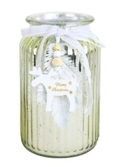 Tarrington House Windlicht, Glas, 10 X 10 X 12 Cm, Rentier Und Weihnachtsbaum Muster, Gold -VIDAXL Store 6316d5b0 60b1 4059 9f0c 3adb7ad75fbd 1