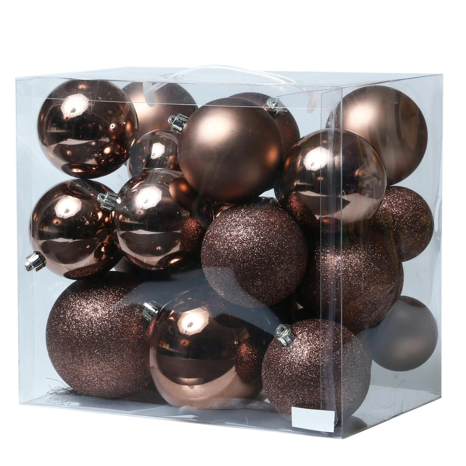 Christbaumkugel Weihnachtskugel Bruchfest Glänzend Matt Glitzernd Braun 30er Set 3 Christbaumkugel Weihnachtskugel Bruchfest Glänzend Matt Glitzernd Braun 30er Set – Bild 3