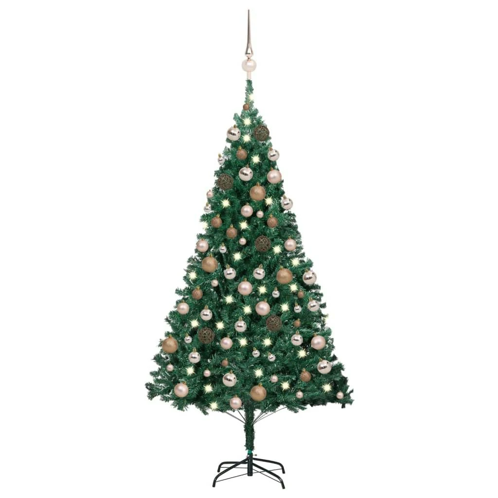 VIDAXL Künstlicher Weihnachtsbaum Mit LEDs Grün 120 Cm PVC & PE 4 VIDAXL Künstlicher Weihnachtsbaum Mit LEDs Grün 120 Cm PVC & PE – Bild 4