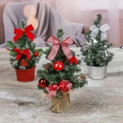 3er Set Mini Weihnachtsbäume Tannenbaum Geschmückt Tischdekoration Weihnachten -VIDAXL Store 678711da 5af7 40f4 8c4c 1a1ad24f99a9