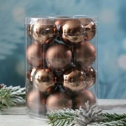Christbaumkugel Weihnachtskugel Glas D: 6cm Glänzend Matt Braun 20er Set -VIDAXL Store 6e5b0331 dfbf 4873 b4e2 acb8d56a8d56