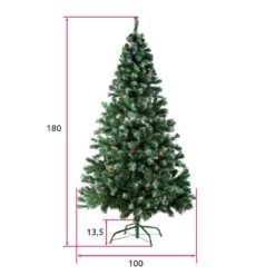 Tectake Künstlicher Weihnachtsbaum Naturgetreu Mit Metallständer - 180 Cm, 705 Spitzen Und Zapfen Grün - 402822 -VIDAXL Store 6f3bbca2 a241 48a5 8c50 736d9dc0f85a