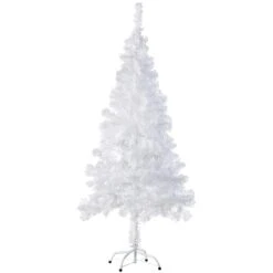 Tectake Künstlicher Weihnachtsbaum Naturgetreu Mit Metallständer - 150 Cm, 310 Spitzen Weiss - 402818