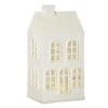 LED Haus Lichthaus Dekohaus Leuchthaus Glitzerhaus Wasserlaterne H: 22,5cm Timer