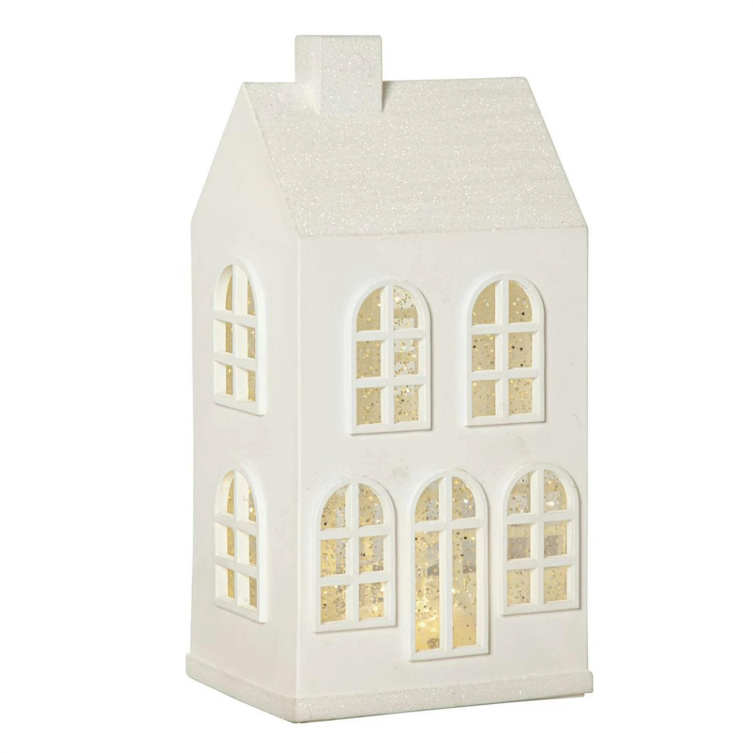 LED Haus Lichthaus Dekohaus Leuchthaus Glitzerhaus Wasserlaterne H: 15,5cm Timer 2 LED Haus Lichthaus Dekohaus Leuchthaus Glitzerhaus Wasserlaterne H: 15,5cm Timer – Bild 2